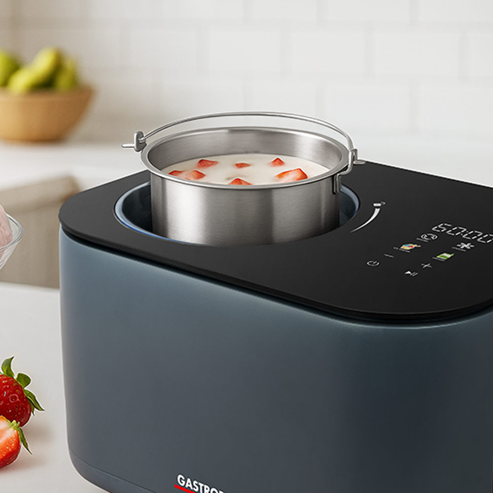 GASTROBACK® Ice Cream Maker - 42901 - Mini Gelateria 2-in-1 Compressor Ice Cream Maker 1 l - Ice cream maker and yogurt maker without pre-cooling, compact, quiet, and powerful GASTROBACK® Ice Cream Maker - 42901 - Mini Gelateria 2-in-1 Compressor Ice Cream Maker 1 l - Ice cream maker and yogurt maker without pre-cooling, compact, quiet, and powerful