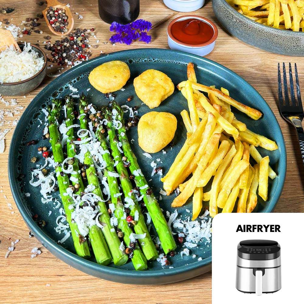 Airfryer_heissluftfritteuse_rezepte_spargel_chicken_nuggets_pommes_gastroback_design_heissluftfritteuse_air_pro_42582