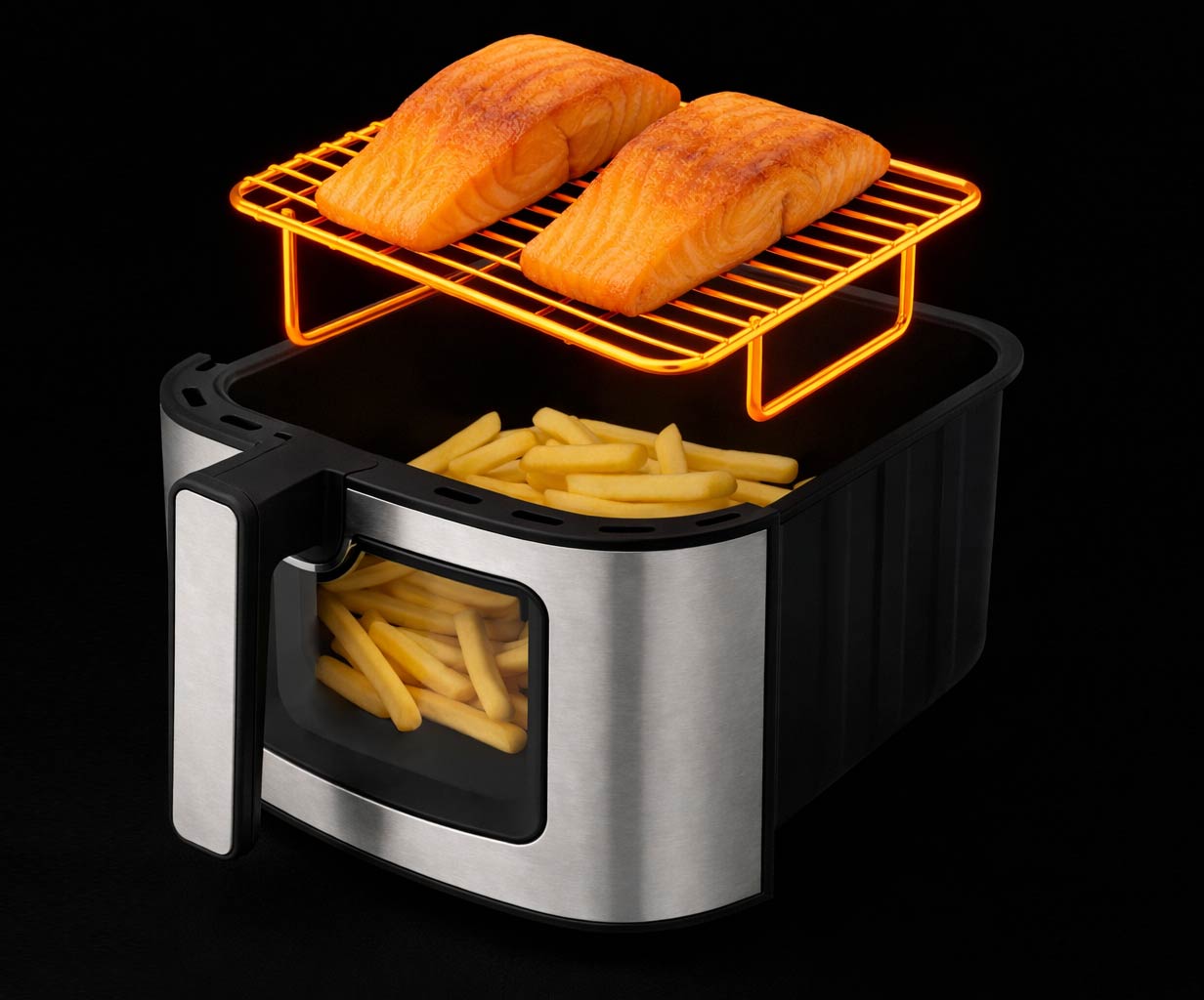 GASTROBACK® Airfryer - 42585 - Multi Hot Airfryer Heat & Crisp Family 8 L