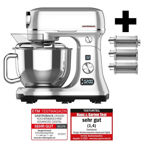 GASTROBACK® Küchenmaschine - 42827 Design Küchenmaschine Advanced Digital inkl. Pasta-Set