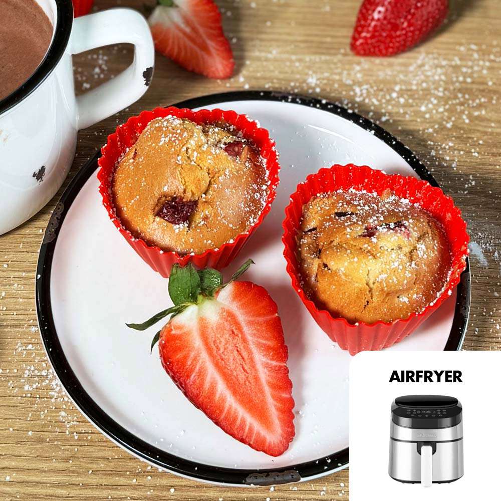 Airfryer_heissluftfritteuse_rezepte_erdbeer_muffins_gastroback_design_heissluftfritteuse_Air_Pro_42582