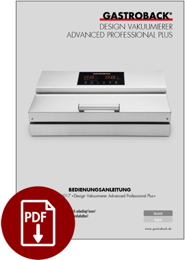 Gastroback Design Vakuumierer Plus 46008 weiß/schwarz Marinade-Taste 