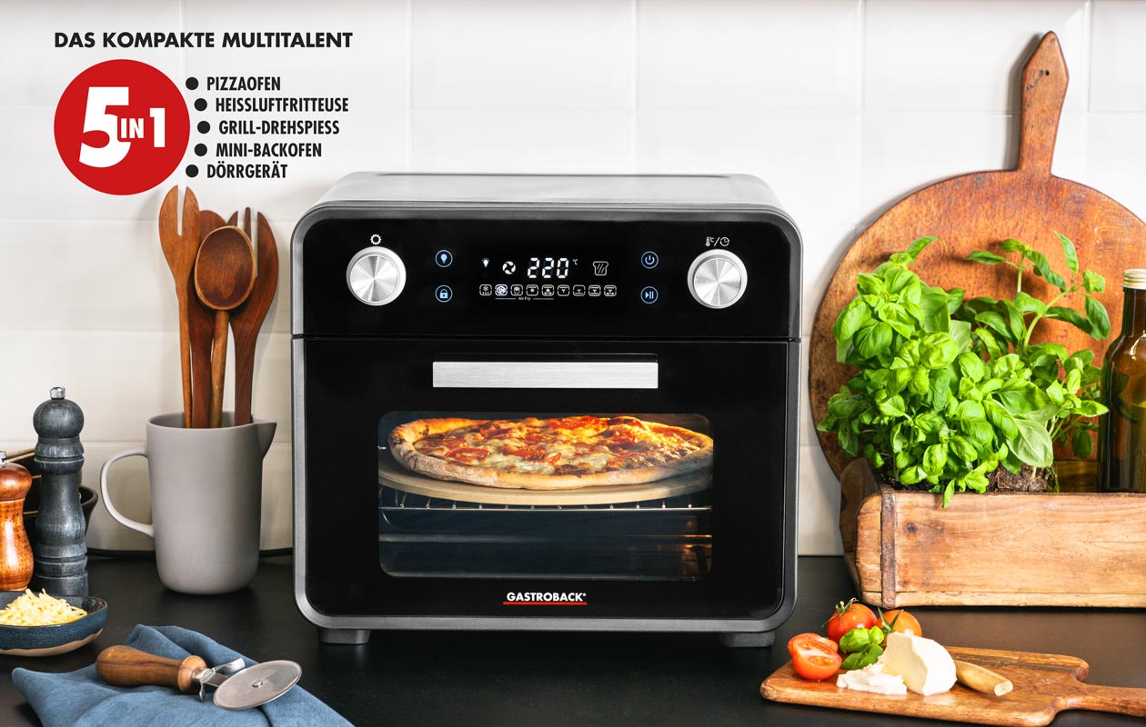 GASTROBACK® Mini Ofen - 42815 Design Ofen Air Fry & Pizza