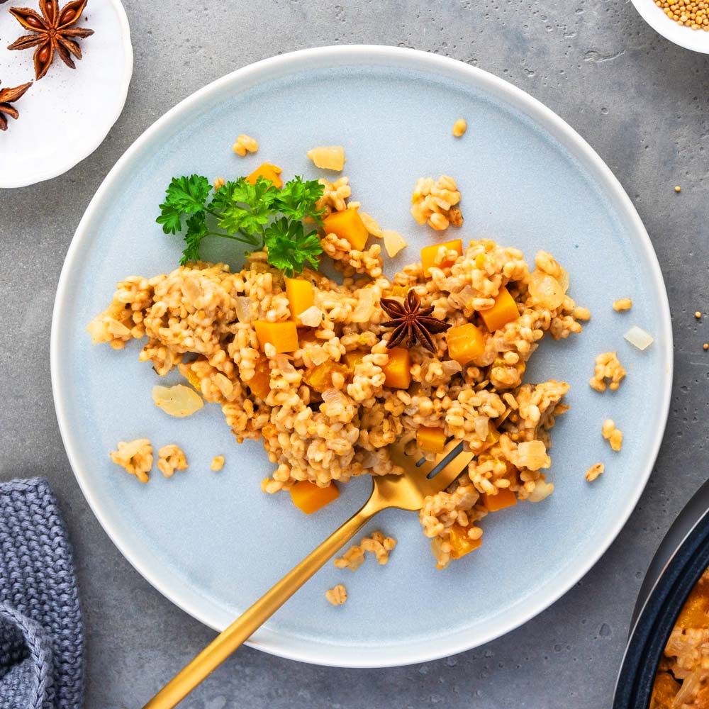 One-Pot-Haferotto mit Butternut-Kürbis