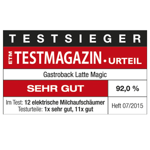 TESTSIEGER Milchaufschaeumer - GASTROBACK Latte Magic 42326 - ETM 2015