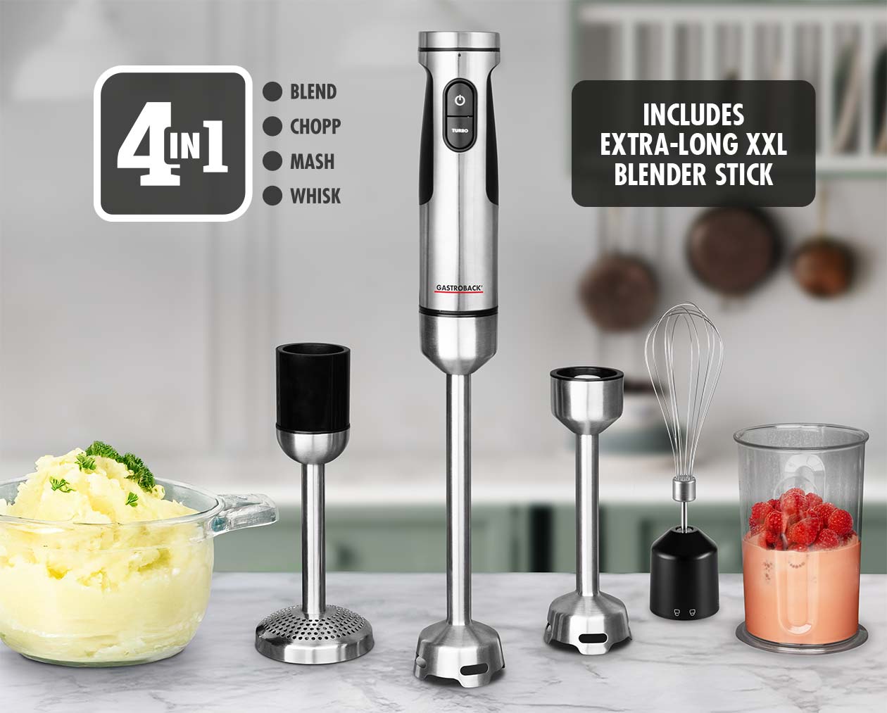 GASTROBACK® Hand Blender - 40973 - Powermix Hand Blender Professional 1,500 W