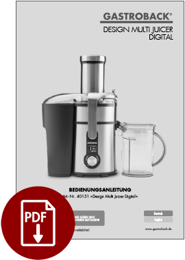 GASTROBACK® Juicer - Design Multi Juicer Digital - 40151