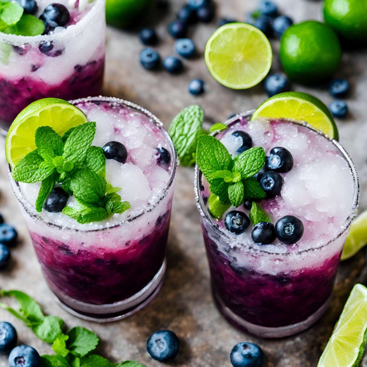 Shaved-Blaubeereis-Mojito-Shaved-Ice-Slush-Eis-Granita-Rezepte