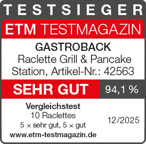 TEST WINNER ETM 12/2025 - VERY GOOD - Raclette - 42563 - Raclette Grill & Pancake Station - for 8 people 2-in-1 multifunctional appliance with XXL double pans TEST WINNER ETM 12/2025 - VERY GOOD - Raclette - 42563 - Raclette Grill & Pancake Station - for 8 people 2-in-1 multifunctional appliance with XXL double pans
