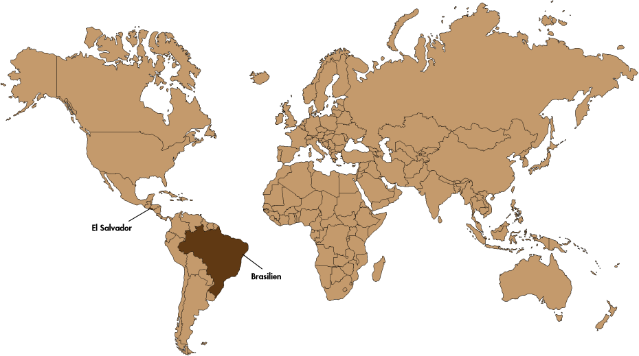 GASTROBACK® Espresso_Blend_Weltkarte_Brasilien_El_Salvador