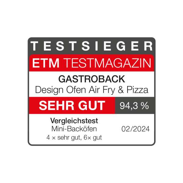 GASTROBACK® Mini Ofen - 42815 - Design Ofen Air Fry & Pizza