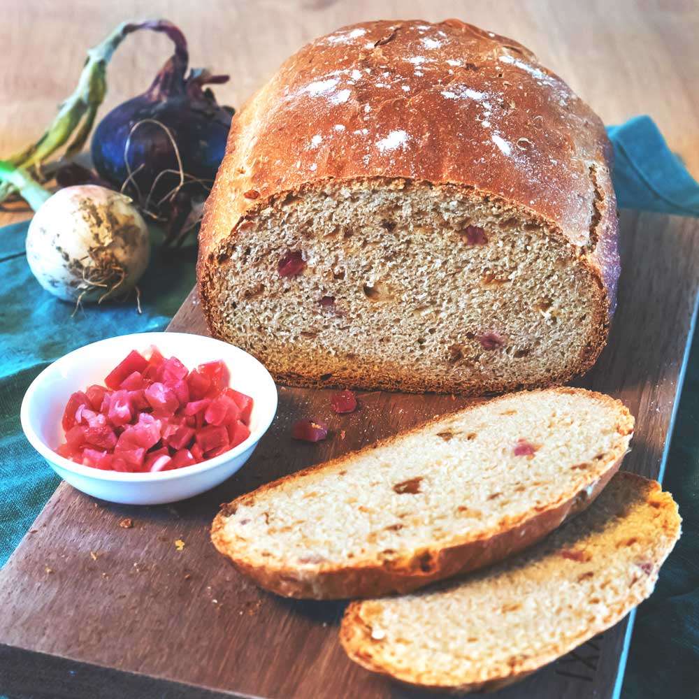 Roestzwiebelbrot-Schinken