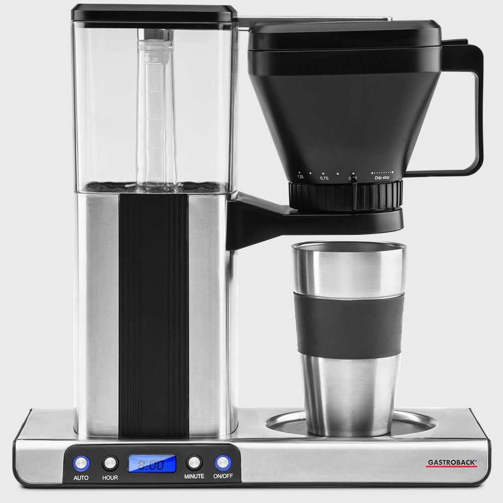 Single cup function – directly brew into a cup or travel mug