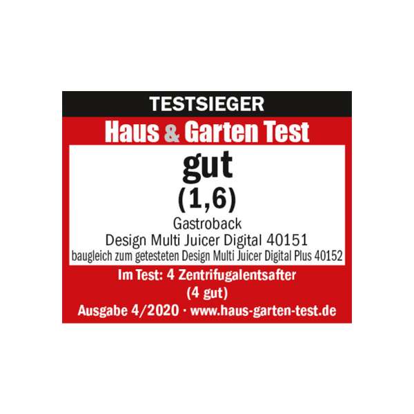 GASTROBACK® Entsafter - 40151 - Design Multi Juicer Digital