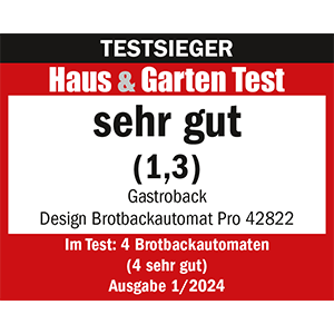 GASTROBACK® Brotbackautomat - 42822 - Design Brotbackautomat Pro - Haus & Garten Test 1/2024