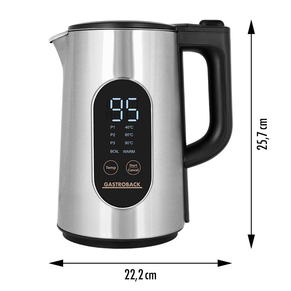 Wasserkocher mit Temperatureinstellung 3000 W | GASTROBACK