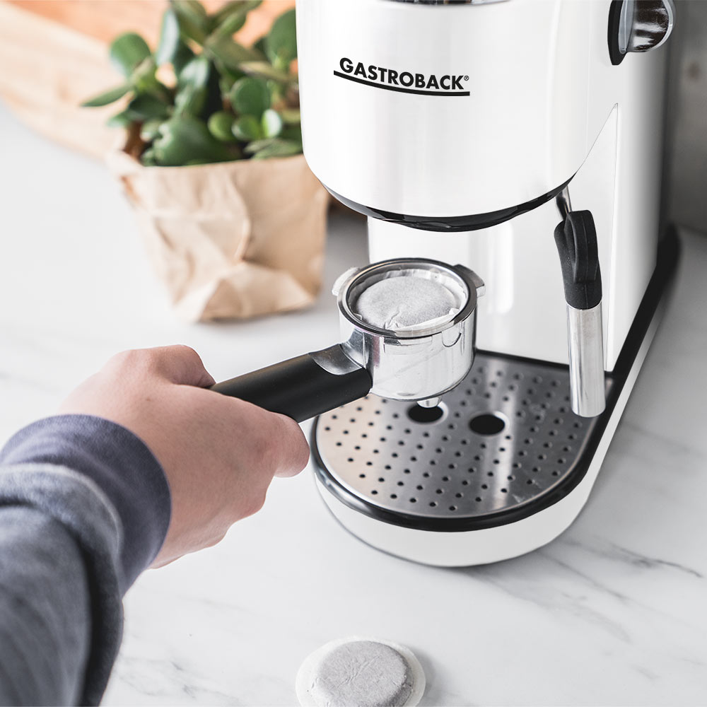 GASTROBACK® Siebträgermaschine - 42717 Design Espresso Piccolo weiß