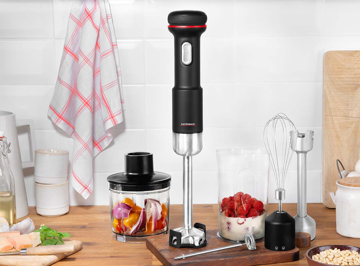 GASTROBACK® Stabmixer - 40982 - Kabelloser Design Stabmixer Set 5-IN-1