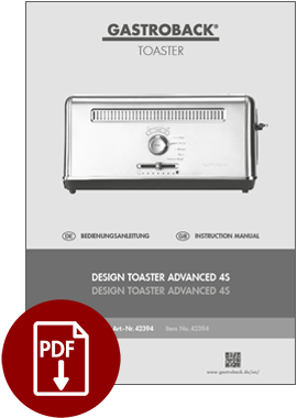 42394 - Design Toaster Advanced 4S - Bedienungsanleitung - Instruction manual