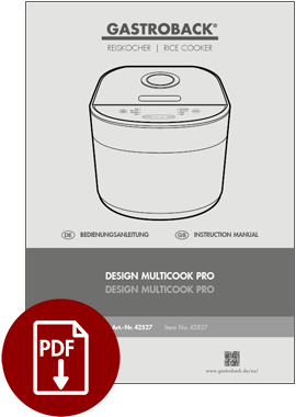 GASTROBACK® Multikocher - 42527 - Design Multicook Pro - Bedienungsanleitung - Instruction manual