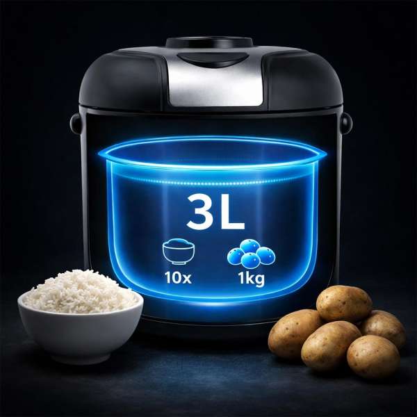 Rice Cooker RiceControl Low Carb & Steam 3 L