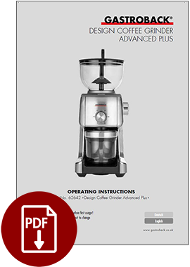 62642 - Design Coffee Grinder Advanced Plus - Operating Instructions