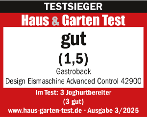 GASTROBACK® Eismaschine - 42900 - Design Eismaschine Advanced Control - Haus & Garten Test Ausgabe 3/2025 GASTROBACK® Eismaschine - 42900 - Design Eismaschine Advanced Control - Haus & Garten Test Ausgabe 3/2025