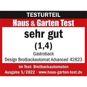 Brotbackautomat Test sehr-gut GASTROBACK® Design Brotbackautomat Advanced Haus und Garten Test