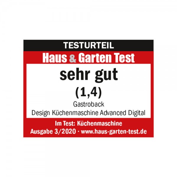 GASTROBACK® Küchenmaschine - 42827 Design Küchenmaschine Advanced Digital inkl. Pasta-Set