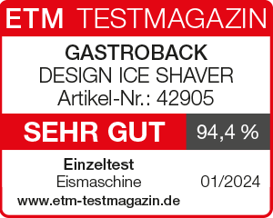 GASTROBACK® Ice Shaver - 42905 - Design Ice Shaver - ETM Testmagazin 01/2024