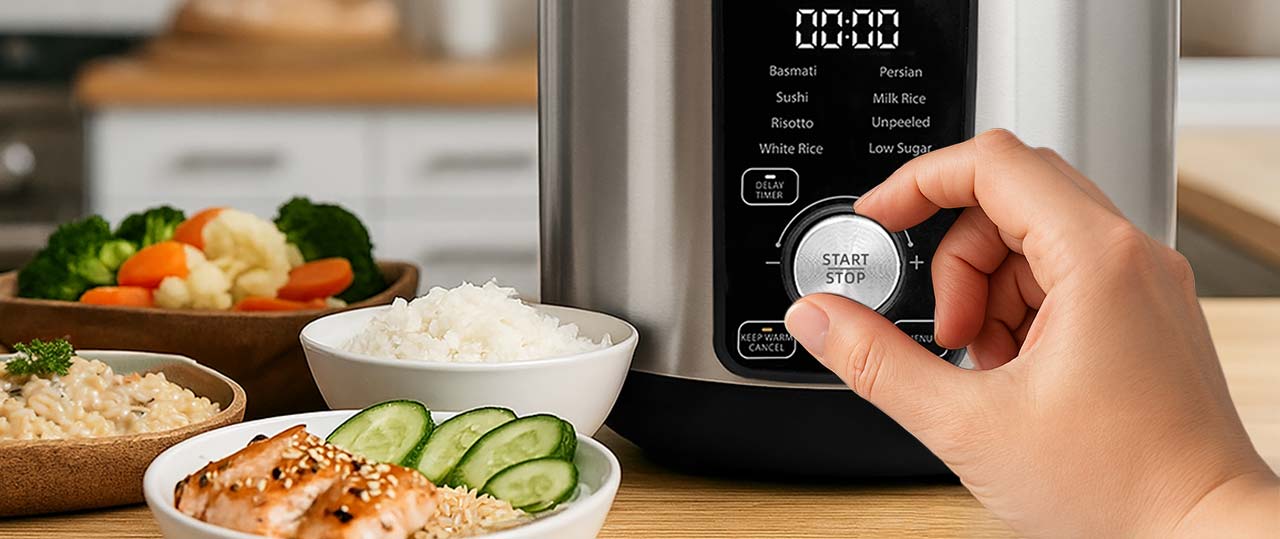 GASTROBACK® Reiskocher - 42519 - Reiskocher RiceControl Low Carb & Steam 3 L GASTROBACK® Reiskocher - 42519 - Reiskocher RiceControl Low Carb & Steam 3 L