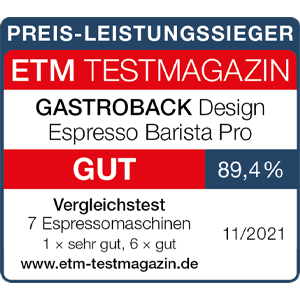 GASTROBACK® Siebträgermaschine - 42616 Design Espresso Barista Pro - Preis-Leistungssieger