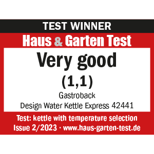 TEST WINNER Water Kettle - GASTROBACK® Design Water Kettle Express - 42441 - Haus & Garten Test 2/2023