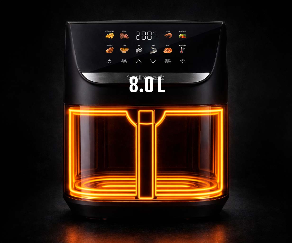 GASTROBACK® Airfryer - 42585 - Multi Hot Airfryer Heat & Crisp Family 8 L