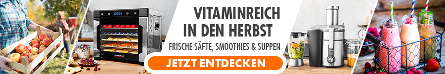 Vitaminreich in den Herbst - frische Säfte, Smoothies & Suppen - Hier klicken