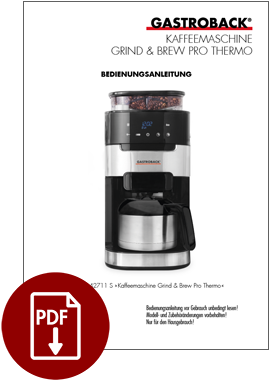 42711 S - Coffee Machine Grind & Brew Pro Thermo - BDA