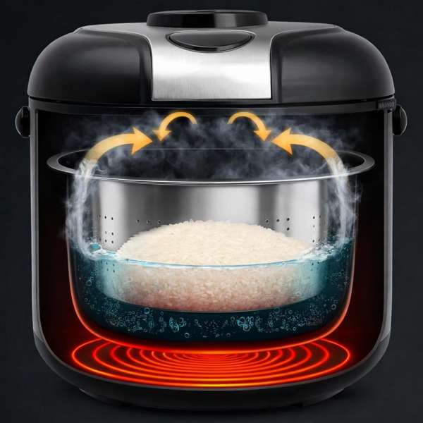 Rice Cooker RiceControl Low Carb & Steam 3 L