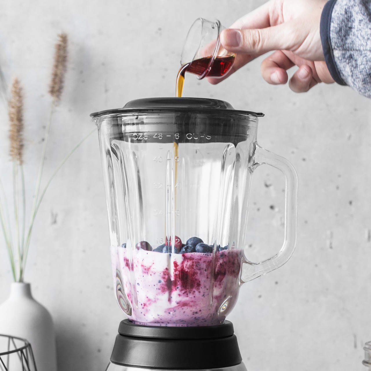 Blaubeer-Smoothie mit Joghurt