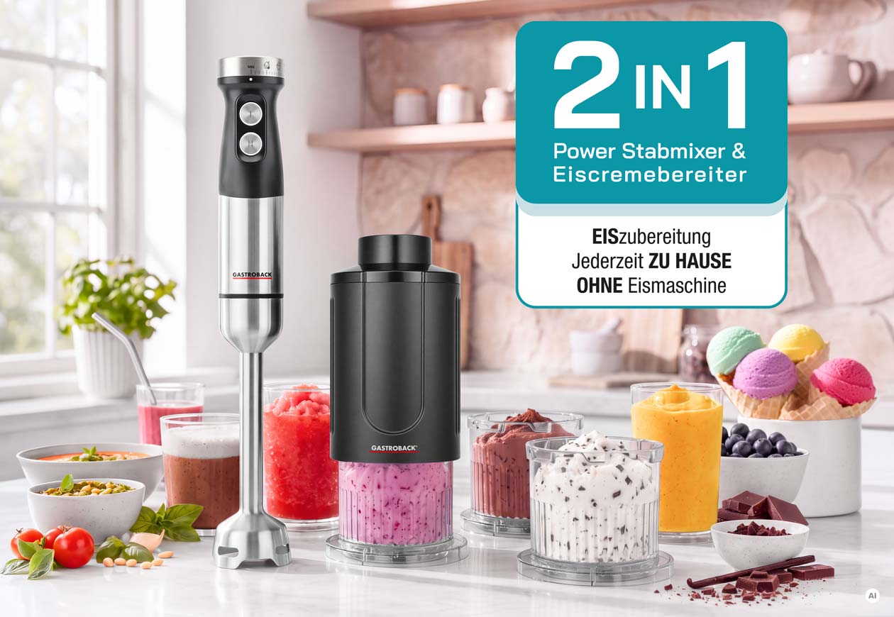 GASTROBACK® Stabmixer - 41010 - Power Stabmixer + Eiscreme