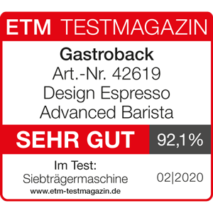 GASTROBACK® Portafilter Espresso Machine - 42619 Design Espresso Advanced Barista