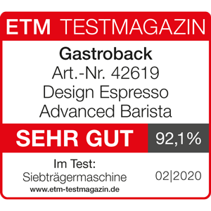 GASTROBACK® Portafilter Espresso Machine - 62619 Design Espresso Advanced Barista GASTROBACK® Portafilter Espresso Machine - 62619 Design Espresso Advanced Barista