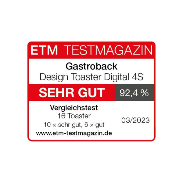 GASTROBACK® Toaster - 42396 - Design Toaster Digital 4S