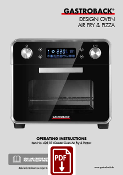 42815 - Design Oven Air Fry & Pizza - Instruction manual - english