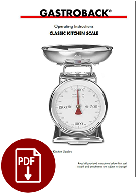 60102 - Classic Scale - Operating Instructions