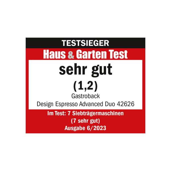 GASTROBACK® Siebtraegermaschine mit Zweikreis-Thermoblock-System - 42626 - Design Espresso Advanced Duo