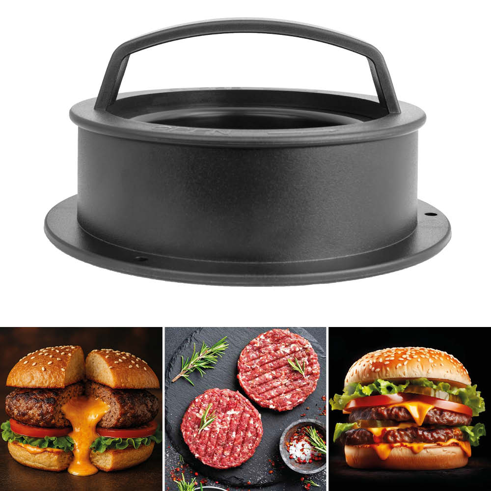 GASTROBACK® Mincer - 41410 - Design Mincer 6-in-1 Power Pro #10 - HAMBURGER PRESSE - 2 Größen sowie für gefüllte Patties. Formt gleichmäßige, perfekt geformte Patties für saftige Burger.