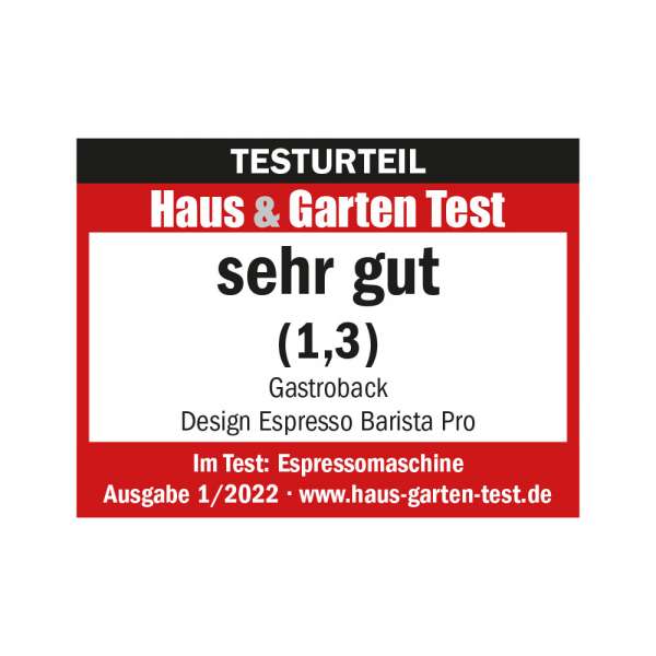 GASTROBACK® Portafilter Machine - 42616 Design Espresso Barista Pro