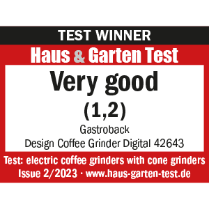 TEST WINNER Electric Coffee Grinders - GASTROBACK® Design Coffee Grinder Digital - 62643 - Haus & Garten Test Edition 2/2023