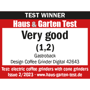 TEST WINNER Electric Coffee Grinders - GASTROBACK® Design Coffee Grinder Digital - 42643 - Haus & Garten Test Edition 2/2023