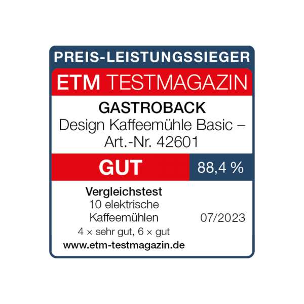 GASTROBACK® Coffee Grinder - 42601 - Design Coffee Grinder Basic